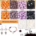 thumbnail image 4 of About 500 Pcs Tile Bracelet Making Kit Including Two Hole Glass Rectangle Beads Big Eye Beading Needles Elastic Thread for Bracelet Necklace Earring Jewelry Making, 4 of 5