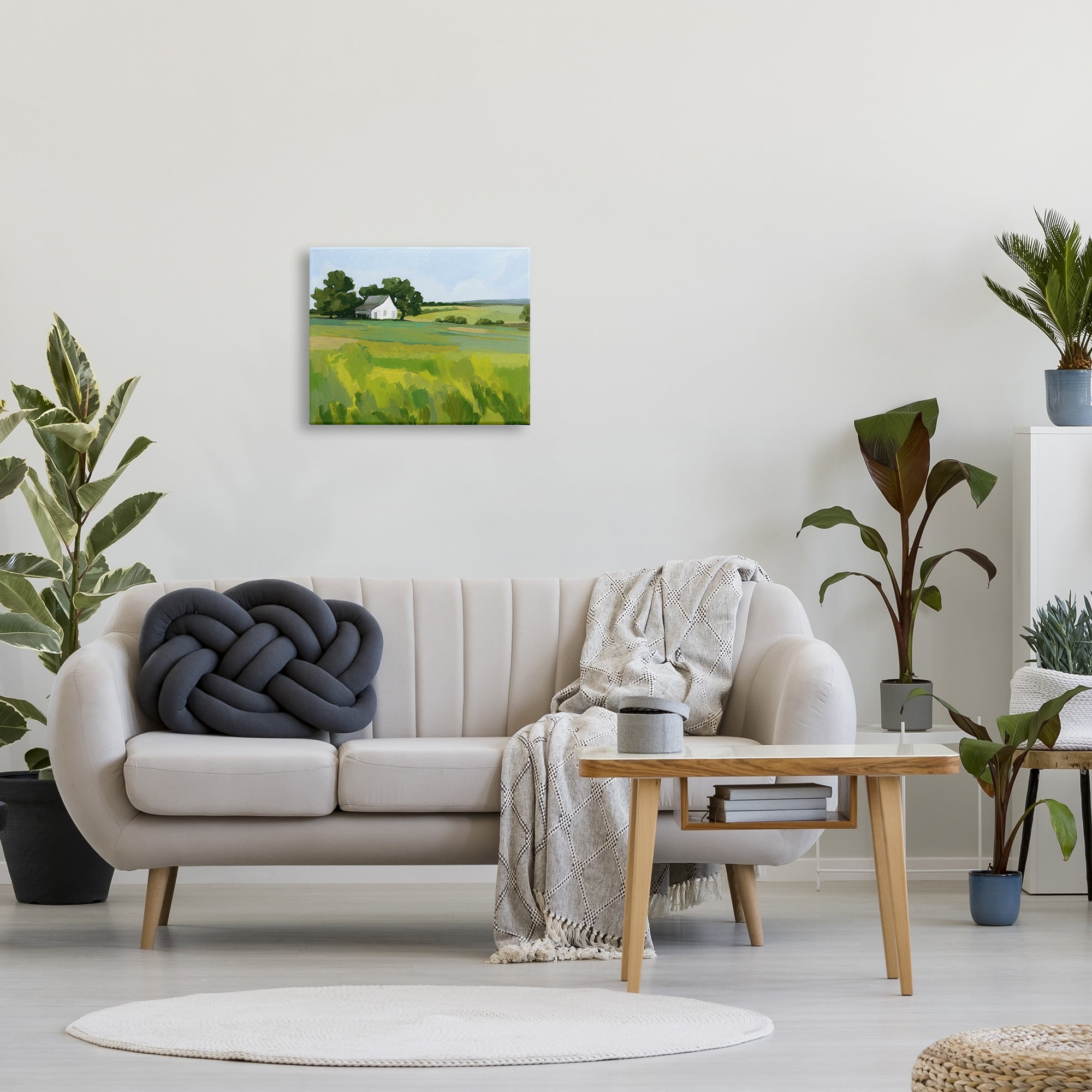 Stupell Rural Barn Abstract Scenery Landscape Painting Gallery Wrapped Canvas Print Wall Art