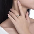 thumbnail image 5 of Exquisite 1.5 Carat Lab Created Moissanite Rings for Women Oval Cut D Color VVS1 925 Sterling Silver Diamond Engagement Rings Ideal Choice for Couple Parties Date Travel, 5 of 7