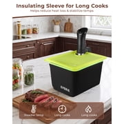 Everie 12Qt Sous Vide Container with Lid,Rack & Sleeve Compatible with Diameter Less 71mm Cooker (Anova, Joule, Instant) KIT-TY-GJ