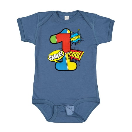 

Inktastic 1st Birthday Superhero Gift Baby Boy or Baby Girl Bodysuit