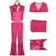 thumbnail image 4 of 3 uds. Traje rosa para niñas, estilo Retro, estampado de estrellas, traje de fiesta de un solo pecho FLhrweasw Nuevo, 4 of 9