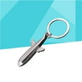 thumbnail image 6 of Raindrops Novelty Keychains Airplane Shape Pendant Silver 8 X 2.5 X 1.1Cm Christmas present 1Pcs, 6 of 8