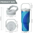 thumbnail image 5 of 1pc rainbow 30oz Tumbler with Straw & Handle - Insulated Stainless Steel Cup | Holiday Gift for Man Women (Christmas, Valentine's, Birthday), 5 of 7