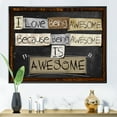thumbnail image 2 of Designart 'I Love Being Awesome School Quotes' Rustic Framed Canvas Wall Art Print, 2 of 5