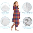 thumbnail image 7 of Multi Color Checkerboard Checkered Pattern Hooded Bath Towel，50"x30" for Ages 3 To 12 Kids, Quick Dry Lightweight Soft Microfiber Hood Beach Towel Cover Up for Kids, 7 of 7