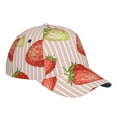 thumbnail image 3 of Daiia Strawberries print Baseball Cap Men Women Golf Dad Hat Adjustable Original Classic Low Profile Hat Unconstructed Plain Cap, 3 of 9