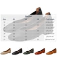 thumbnail image 3 of Women's Square Toe Low Block Heel Ballet Flats, Soft Leather Slip On Casual Dress Shoes, Comfort Cushioned Insole Work Loafers Wine-A 5.5(36), 3 of 6