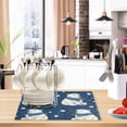 thumbnail image 2 of Qxltty Cute Polar Bears Pattern Leather Drying Mat for Kitchen Countertops Coffee Mats Hide Stain Quickly Absorbs Water Tableware Decor, 2 of 6