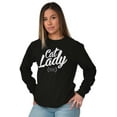 thumbnail image 3 of Cat Lady Officially Certified Funny Women's Long Sleeve T Shirt Brisco Brands S, 3 of 5