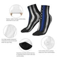 thumbnail image 4 of Breathable Athletic Socks Thin Blue Line Flag Cushioned Quarter Socks for Men Women, 4 of 7