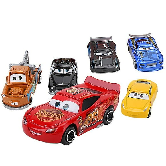 Set Disney Pixar Car 3 Lightning Mcqueen Jackson Storm Mack Uncle Truck 1:55 Diecast Metal Car Model Toy Boy Christmas Gift