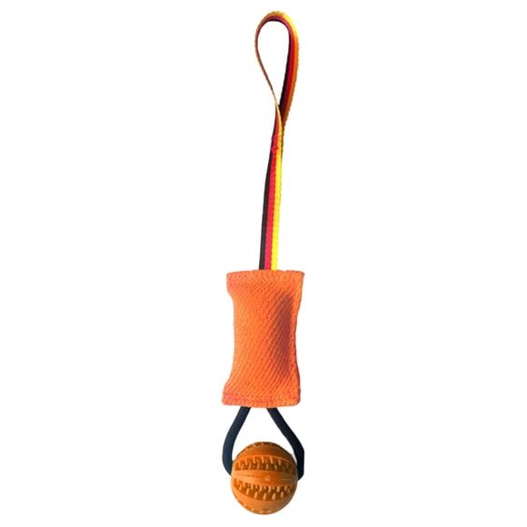 Arnés de entrenamiento interactivo de fibra de alta densidad para masticar, con doble costura y correa larga de tela pura, adecuado para uso moderado