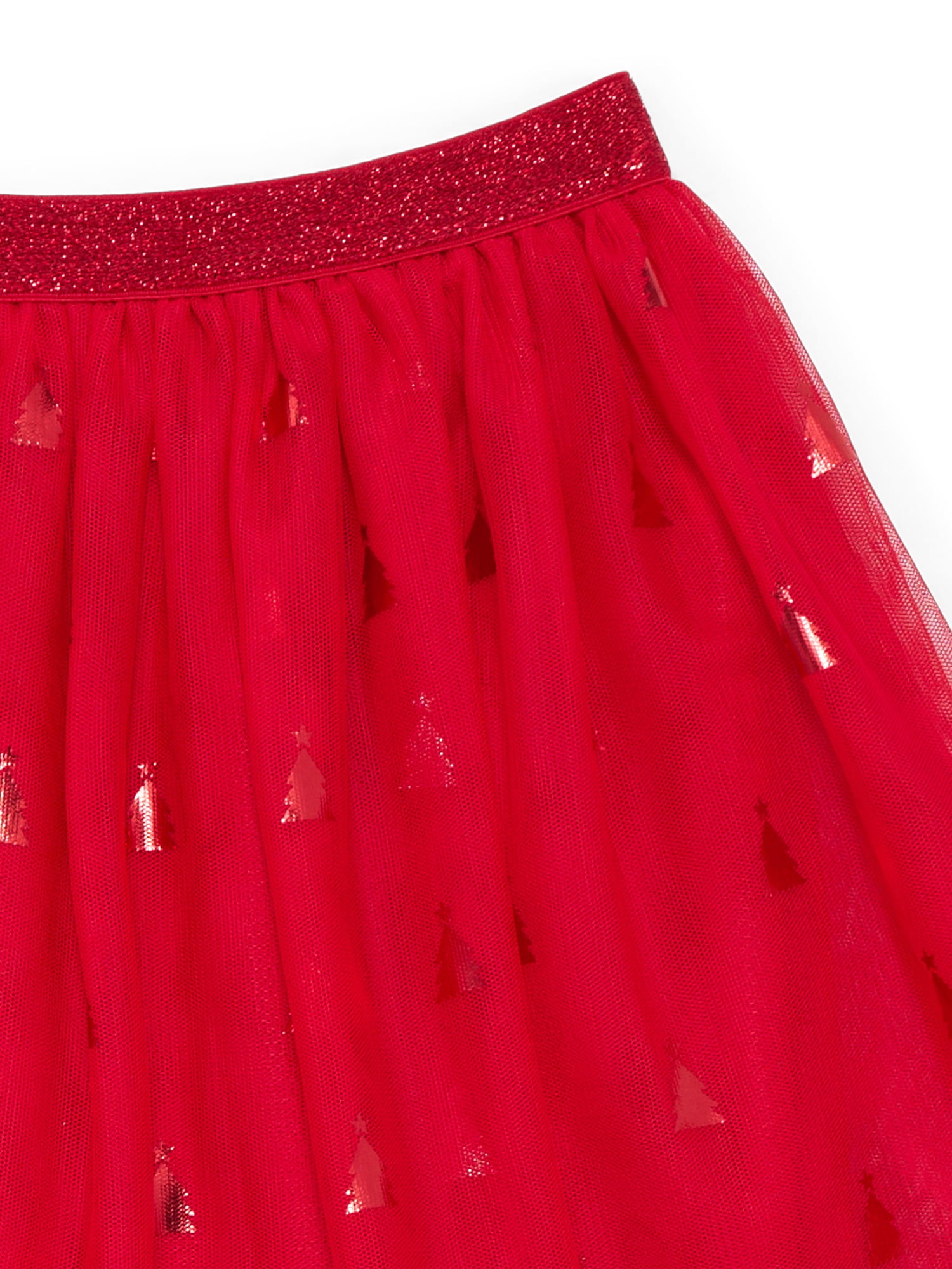 Holiday Time Girls Christmas Mesh Tutu Skirt, Sizes 4-18
