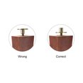 thumbnail image 6 of Uxcell Furniture Legs 2 Inch(50mm) Set of 4 Square Solid Wood Couch Legs, with Accessories, Brown, 6 of 6