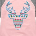 thumbnail image 3 of Instant Message - Pixel Sweater Deer Christmas - Toddler & Youth Girls Raglan Graphic T-Shirt, 3 of 6