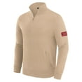 thumbnail image 2 of Men's J. Palmer Tan San Francisco 49ers Franchise Quarter-Zip Sweater, 2 of 5