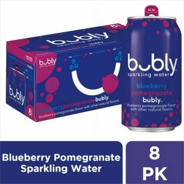 Pack of 2 - Bubly Blueberry Pomegranate Flavored Sparkling Water Cans 8 pk / 12 fl oz