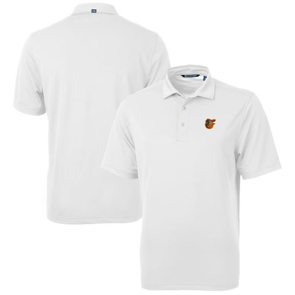 Men's Cutter & Buck  White Baltimore Orioles Big & Tall Virtue Eco Pique Recycled Polo