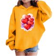 thumbnail image 1 of RXMEKW Heart Print Full-Zip Hooded Sweatshirt for Boys And Girls In Medium And Large With Pockets, 1 of 8
