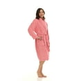 thumbnail image 4 of North 15 Women's Super Soft Warm Plush Fleece Bathrobe-Pink, 4 of 6