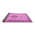 thumbnail image 2 of Ahgly Company Indoor Square Medallion Pink Traditional Area Rugs, 7' Square, 2 of 4