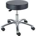 thumbnail image 2 of Safco Pneumatic Lab Stool, Backless, Supports Up to 250 lb, Black Seat, Chrome Base, 2 of 3