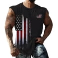 thumbnail image 3 of SOFTCCLO America 250 Merchandise Men Sleeveless Crewneck Patriotic Graphic Tank Top Summer Loose Casual Daily Wear Black XXXXL, 3 of 5