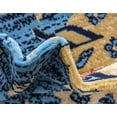 thumbnail image 5 of Unique Loom Taftan Collection Geometric Tribal Area Rug, 5 x 8 Feet, Light Blue/Gold, 5 of 5