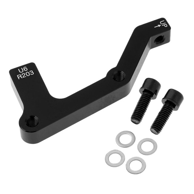 Ruiboury Bicycle Bike Disc Brake Mount Adaptor Caliper for PM IS to Black Rear 1Set