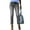 Dark Gray, variant on Women's Fashion Jeans High Waist Frayed Hem Slim Fitting Straight Leg Casual Denim Pants For Everyday Wear Trousers Outdoor Daily Leisure Spring Summer Solid Color Comfortable Pants