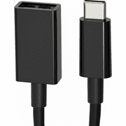 Ematic EUSC300W Type-C to USB 3.1 Female Adapter Cable Converter, Black