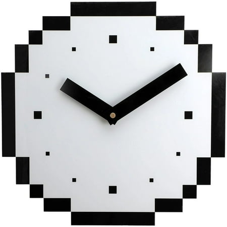 Pixel Mosaic Wall Clock Retro Pixel Time Clock Modern Wall Art Pixellated Analog Home Decor For Office Living Room