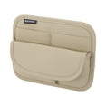thumbnail image 1 of Estuche para Gafas de Sol del Coche Unique Bargains Universal Soporte para Gafas de Sol en el Parasoles del Coche Cuero PU Beige 21.5x16.5cm 1 Pcs, 1 of 1