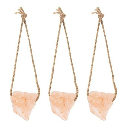 OUNONA 3Pcs Pet Salt Blocks Rabbit Microelements Chewing Plaything with Hemp Ropes