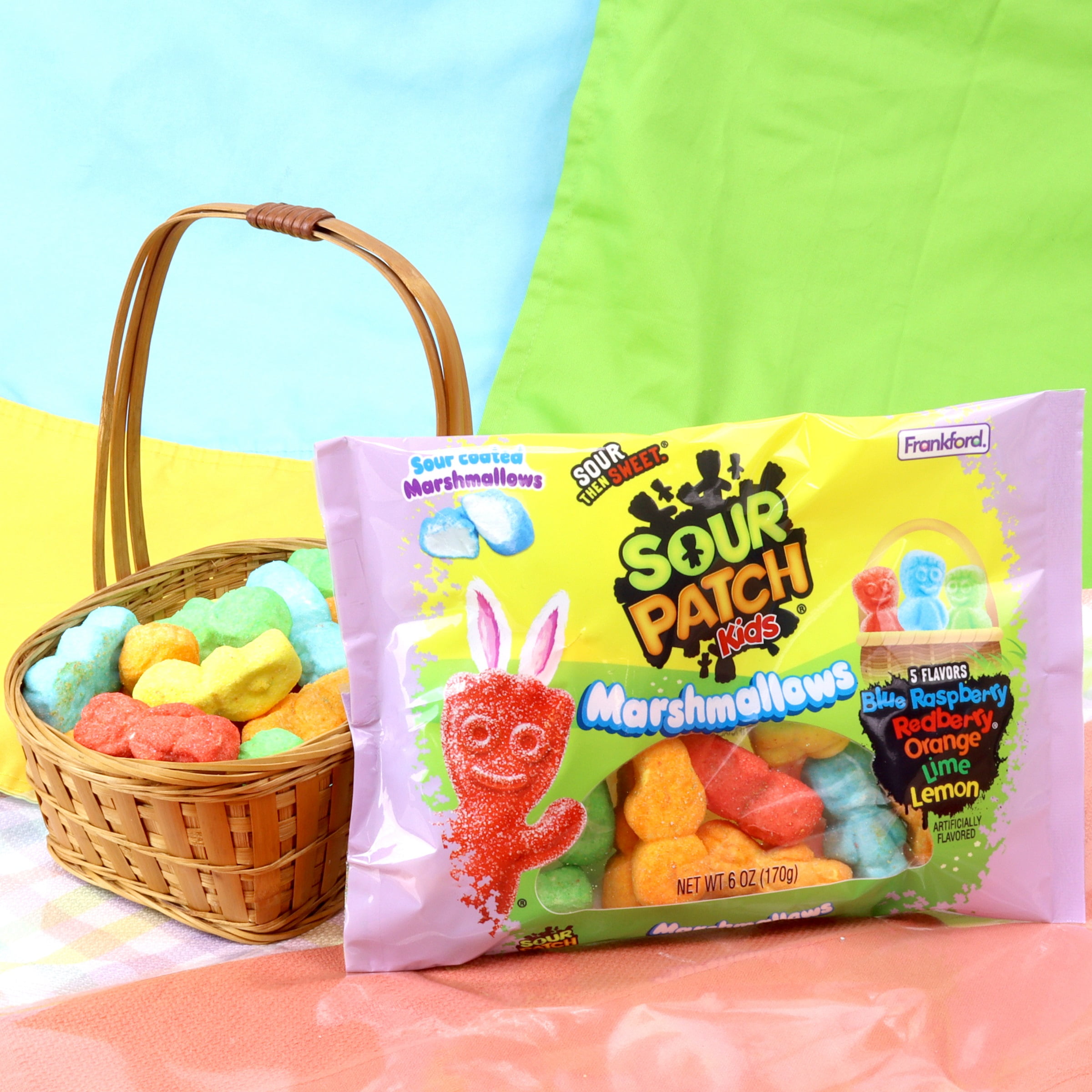 Frankford Sour Patch Kids Marshmallow Candy, Easter Bag, Assorted