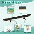 thumbnail image 4 of 31'' Complete Skateboard 7 Layer Canadian Maple Double Kick Deck Skateboards Plant Skate Board for Beginner Adult Gifts, 4 of 5