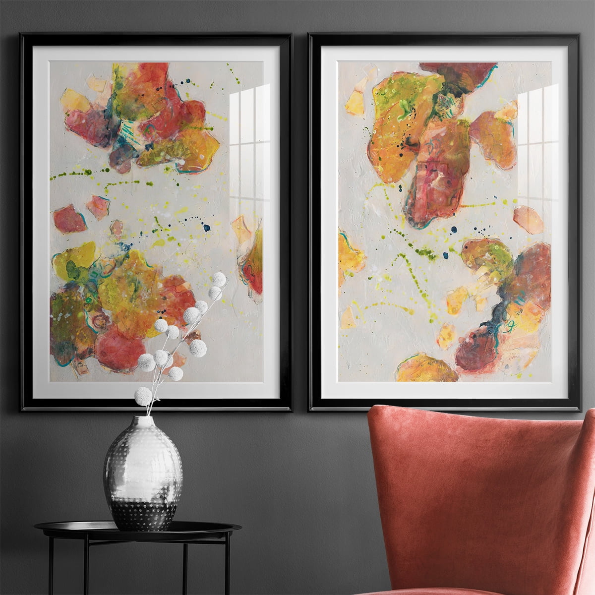 Wexford Home Attracting Love I Premium Framed Print, 22.5" x 30.5" - Ready to Hang, Black (Set of 2)