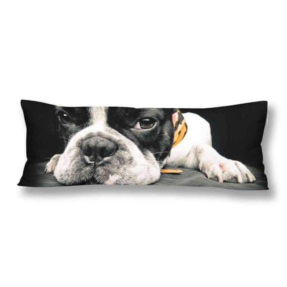 ABPHOTO Bulldog Body Pillow Covers Pillowcase Throw Pillows 20x60 inch