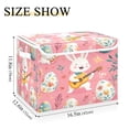 thumbnail image 3 of 16.5x12.6x11.8in Foldable Flip-Top Storage Bin, Dustproof Magic Tape Closure, Ideal for Home & Toy Organization，Cute Easter Bunnies, 3 of 7