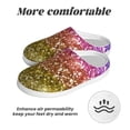 thumbnail image 6 of Yiaed Glitter Rainbow Print Slippers Fuzzy Warm Cozy Slippers Non Slip House Slippers For Indoor Outdoor Slippers House Slippers-11, 6 of 7