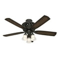 thumbnail image 2 of Hunter 54 inch Indoor Ceiling Fan with LED Lights and Remote Control - Standard Mount Bronze Ceiling Fan, 5 Blades, For Bedroom, Living Room, or Kitchen, Quiet - Promenade 59546, Brittany Bronze, 2 of 18