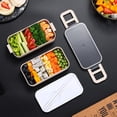 thumbnail image 4 of Naiovety Fiambrera sellada a prueba de fugas, contenedor de almacenamiento de frutas y alimentos, compartimento de una sola capa, cajas Bento, Cocina y Comedor Azul Una sola capa, 4 of 6