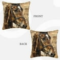 thumbnail image 3 of Haiem Musical Horse Vintage Collage Print Velvet Soft Solid Decorative Square Throw Pillow Covers Set with Elegant Piping Christmas Cushion Case for Sofa Bedroom Car-16"x16", 3 of 8