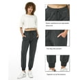 thumbnail image 4 of Stelle Women's Athletic Joggers Pants with Pockets,Lightweight Running Sweatpants Tapered Lounge Pants,Cotton Casual Workout Yoga Track 28",XL Gray, 4 of 4