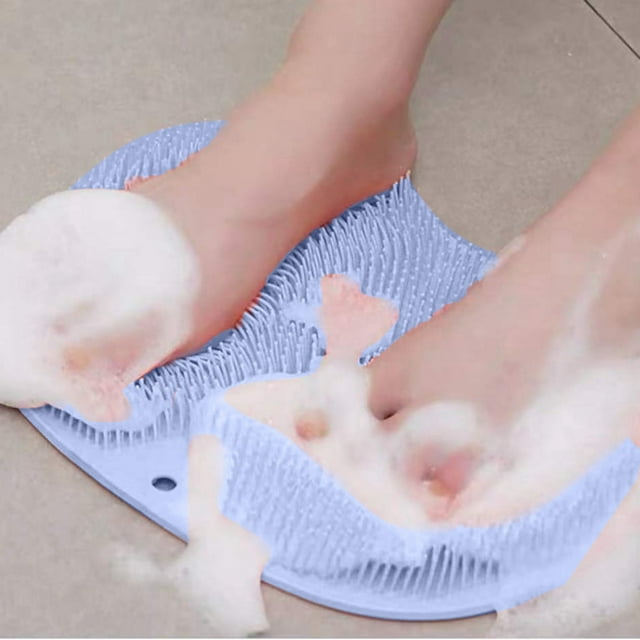 Hbdhejl Rubbing Mat Bathroom Bath Brush Multi Function Scrubbing Foot Massage Mat Non Slip Mat Back Scrubber Bath Massage Mat Suction Cup Bathroom Foot Mat