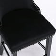 thumbnail image 5 of Velvet Upholstered (black). Of 4 With Button Tufting, Wooden Legs, Trim. Waist Supporting Seats For Regular Dining Fashionable Nailhead Room Essentials, 5 of 7
