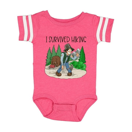 

Inktastic I Survived Hiking Gift Baby Boy or Baby Girl Bodysuit
