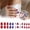 red, white, and blue, variant on Win s Way Independence Day Press on Nails, Reusable Patriotic Nails, Short Square, 24 Pcs
