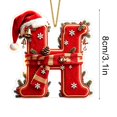 thumbnail image 3 of AZXY Christmas Letter Ornament, Acrylic Hanging Pendant Xmas Alphabet for Christmas Initial Ornament, Christmas Tree Decoration Hanging Pendant Xmas Gifts for Family (H), 3 of 7